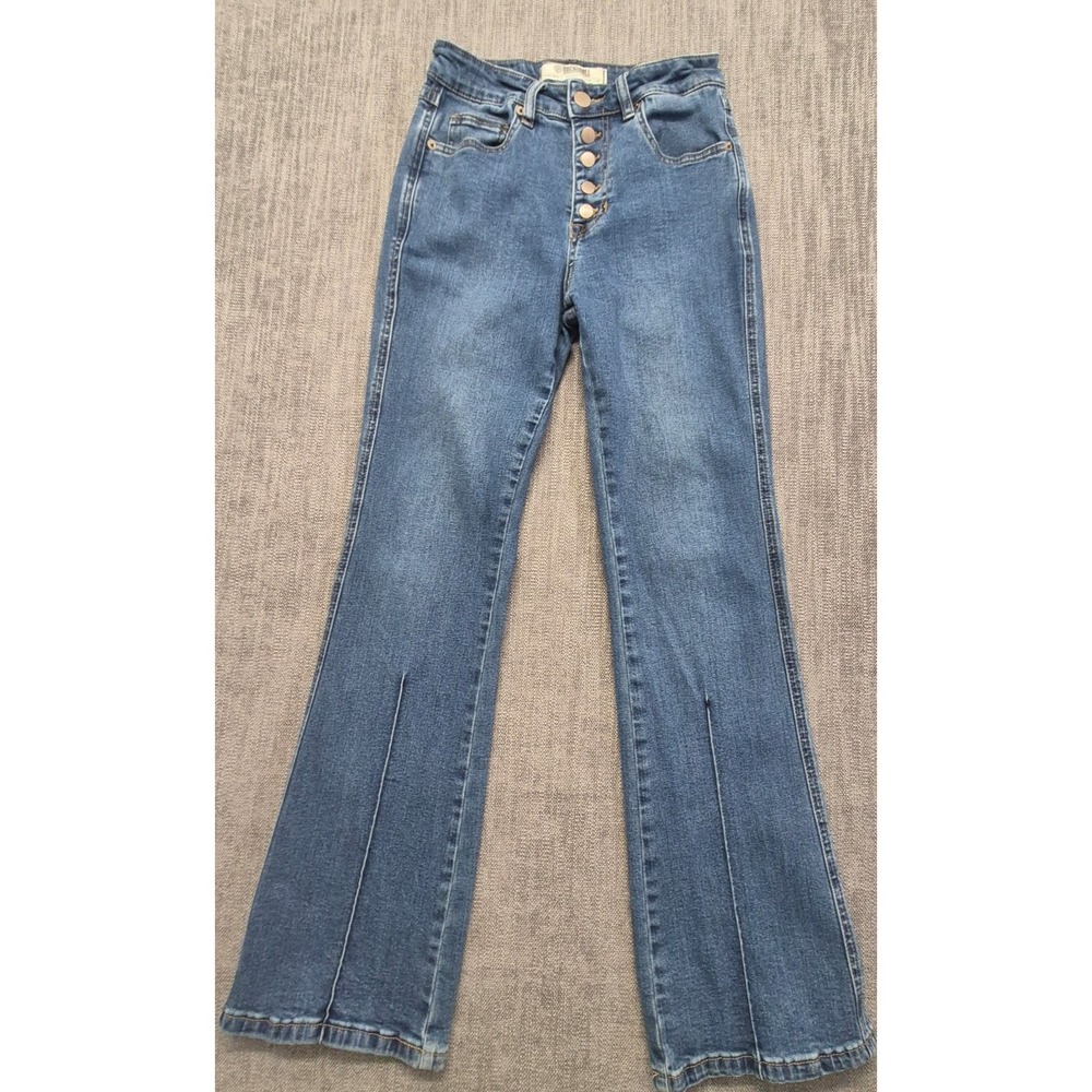 Rock & Roll Denim High Rise Bootcut Jeans Women's 25x30 Button Fly Front Seam